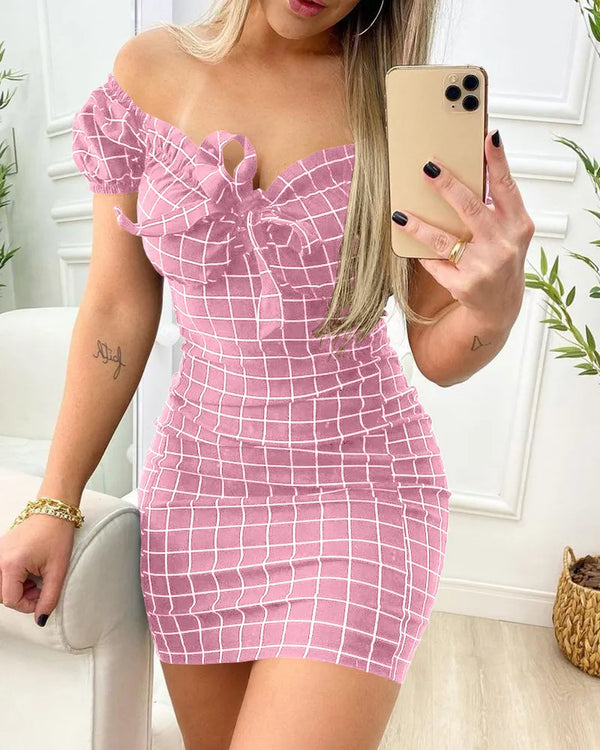 Printed Sexy Short Dress