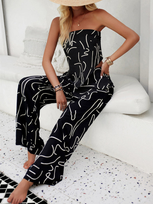 Women's New Style Elegant Fashion Printed Vacation Suit